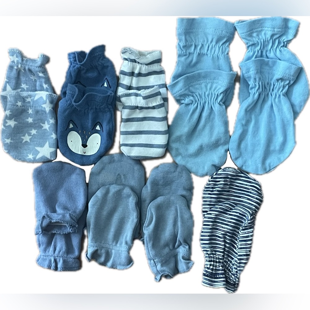 Bundle of baby mittens